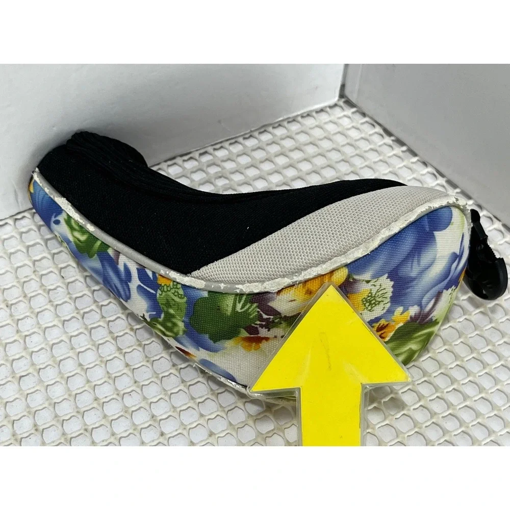 Golf Club Head Cover Black Knit Sock Style Novelty Vintage floral Golf Accessory